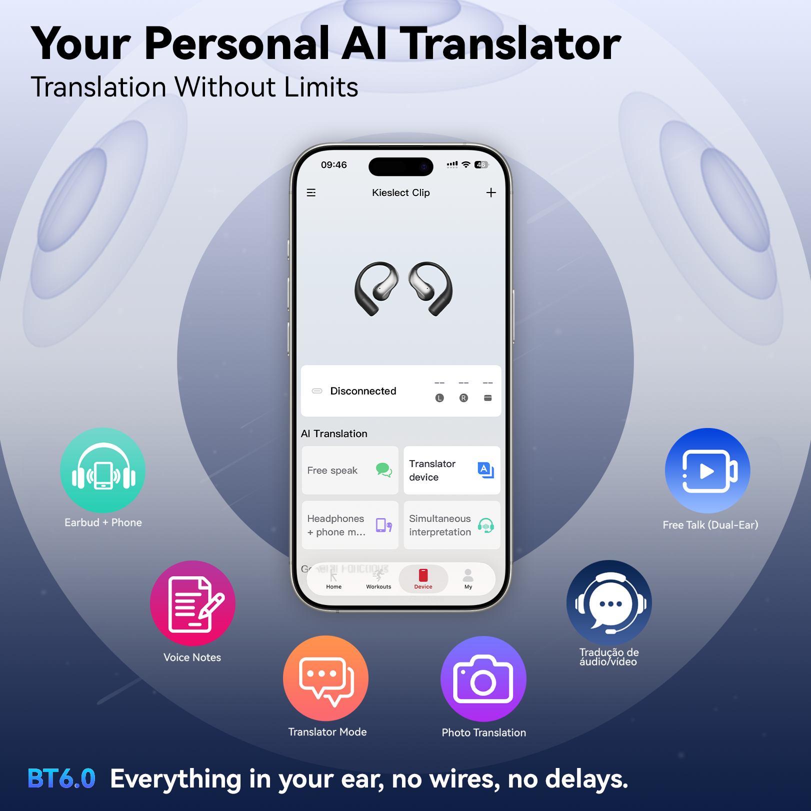 Kieslect AI Earbuds Clip
