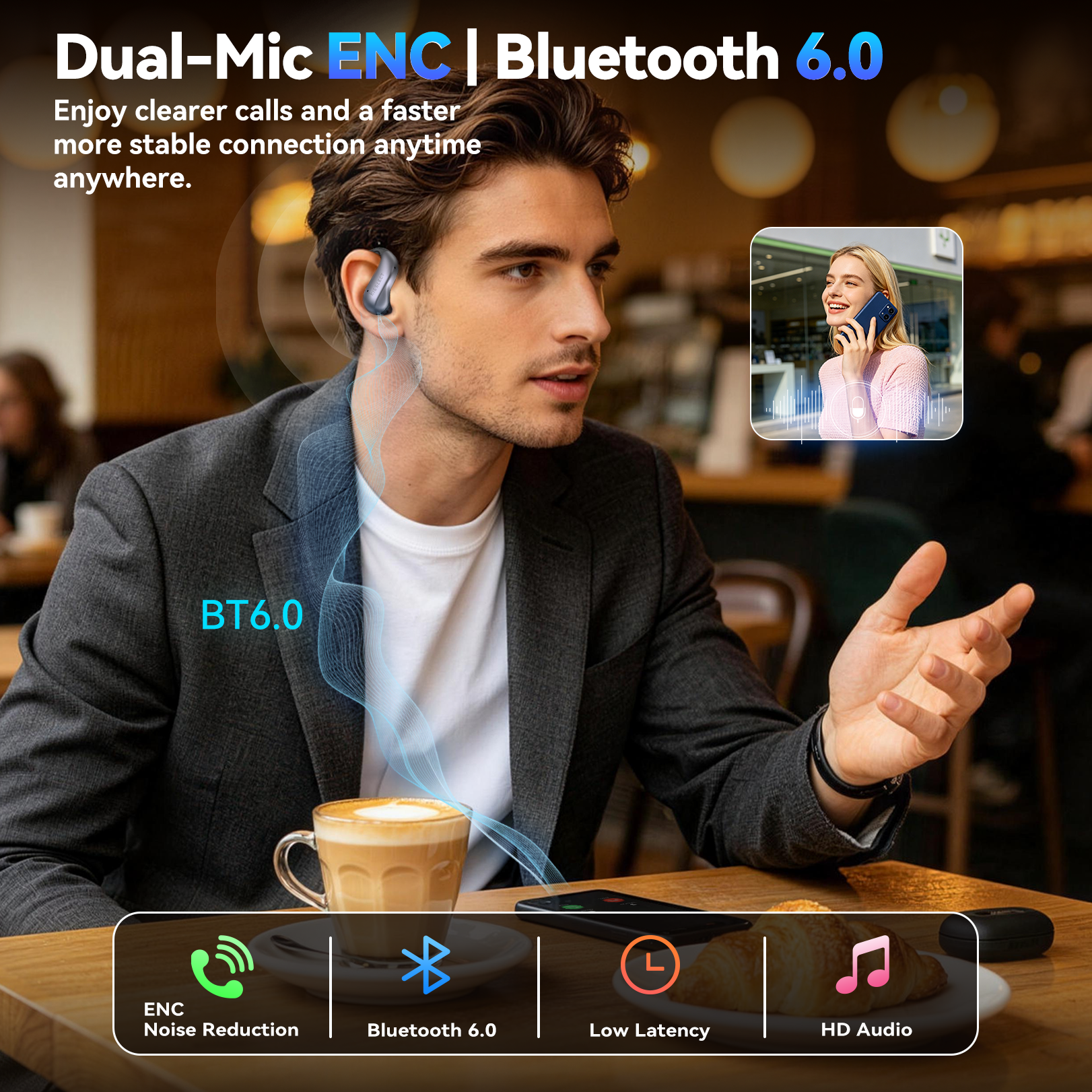 Kieslect AI Earbuds Clip