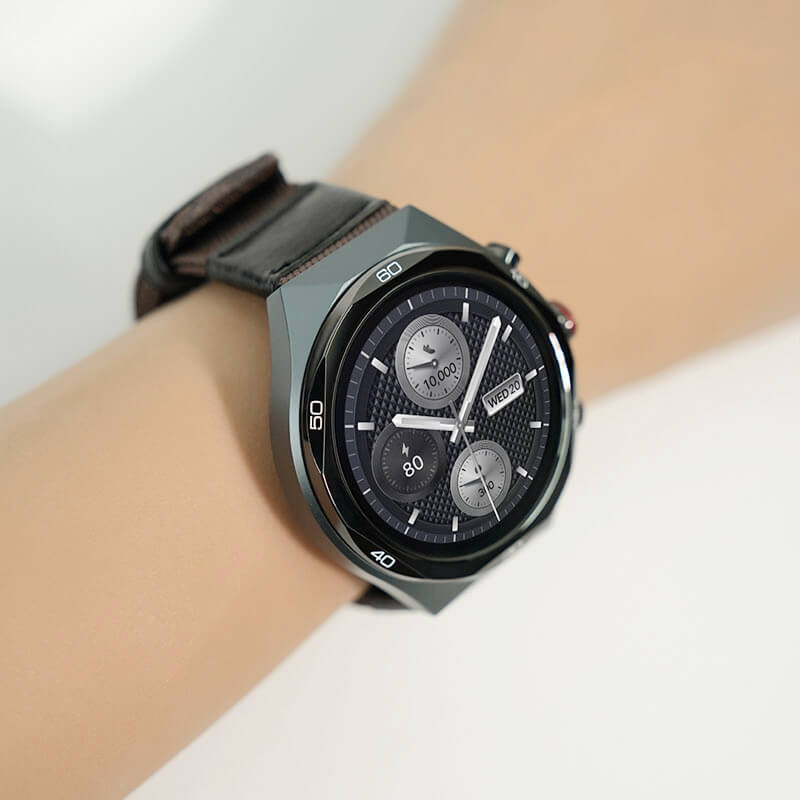 Coffee Color Jeep-Style Woven Nylon Watch Strap