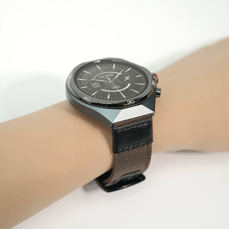 Coffee Color Jeep-Style Woven Nylon Watch Strap