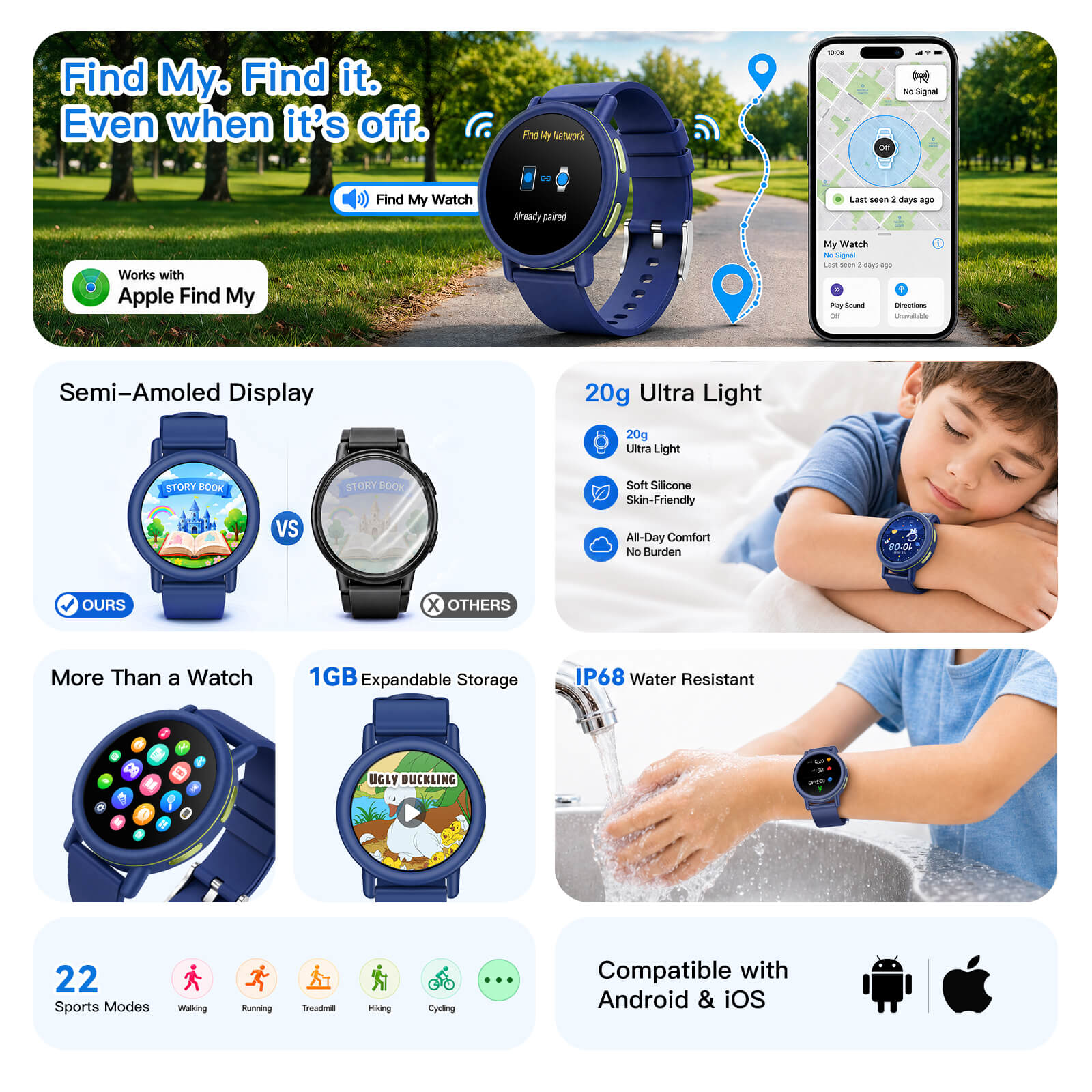 Kieslect Joy Activator Smartwatch for Kids