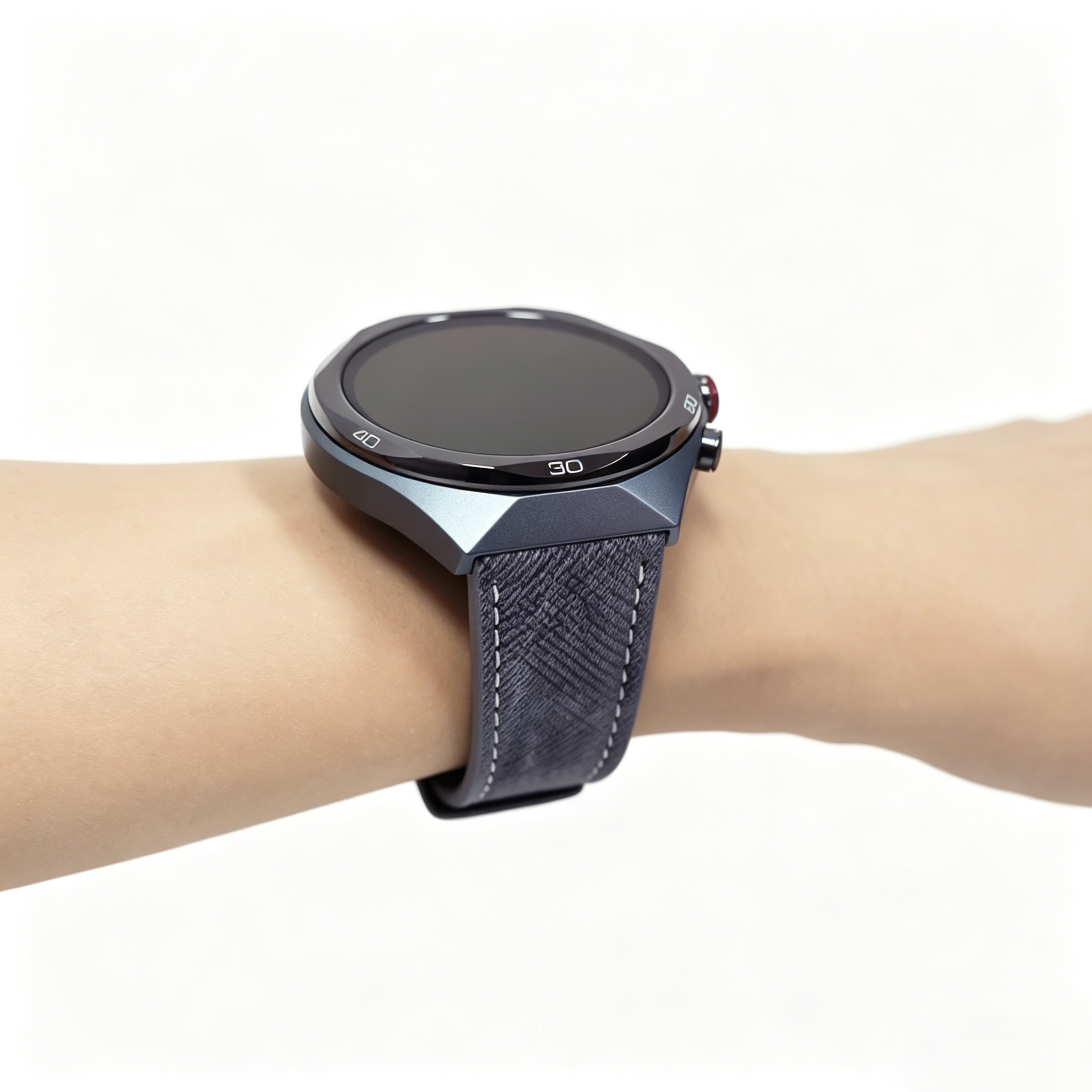 Leather strap for men's watches