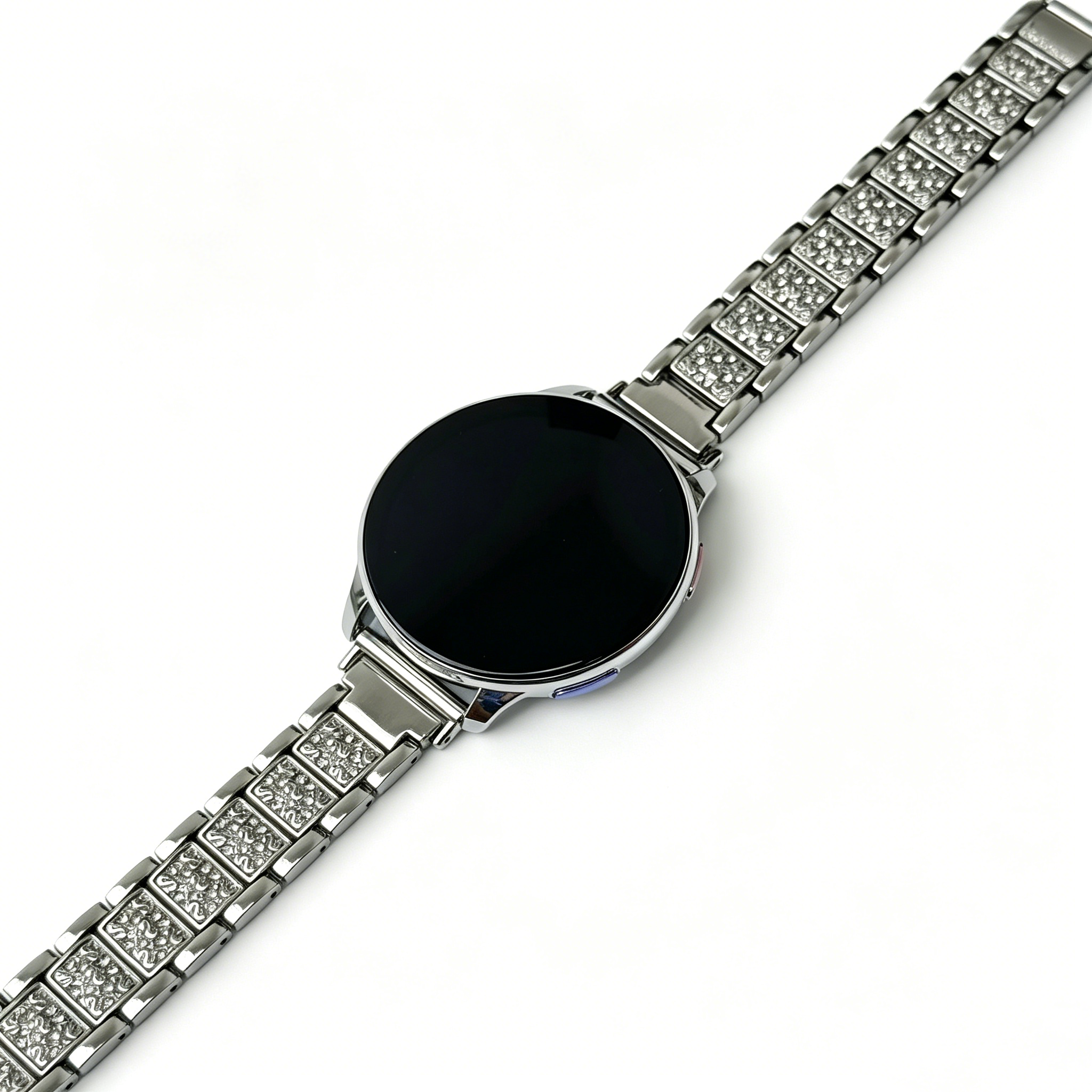 Metal+inlaid zircon Strap for women's watches