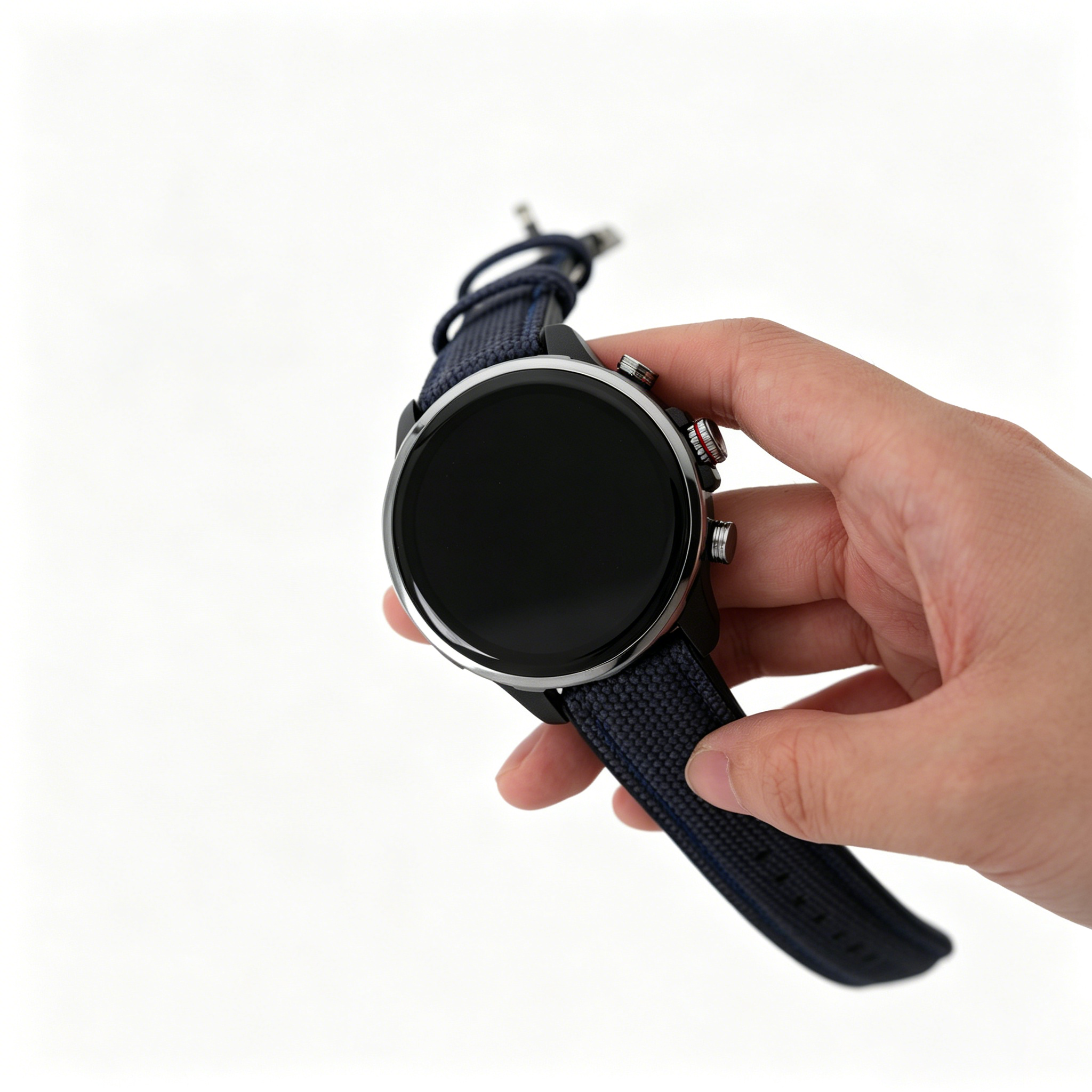 Silicone‑Nylon Woven Strap for men's watches