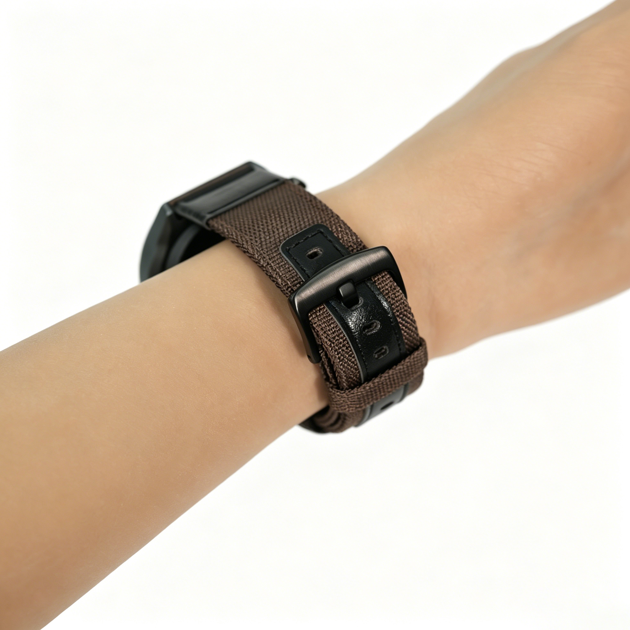 Woven+Leather strap for men's watches
