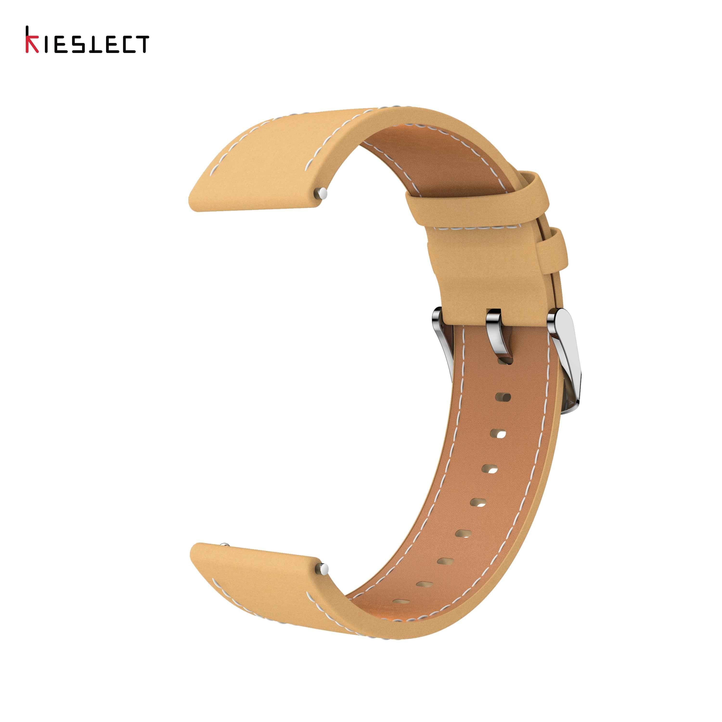 Kieslect 22MM Khaki Suede Leather Strap